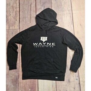 Batman Wayne Industries Hoodie Black Size Medium